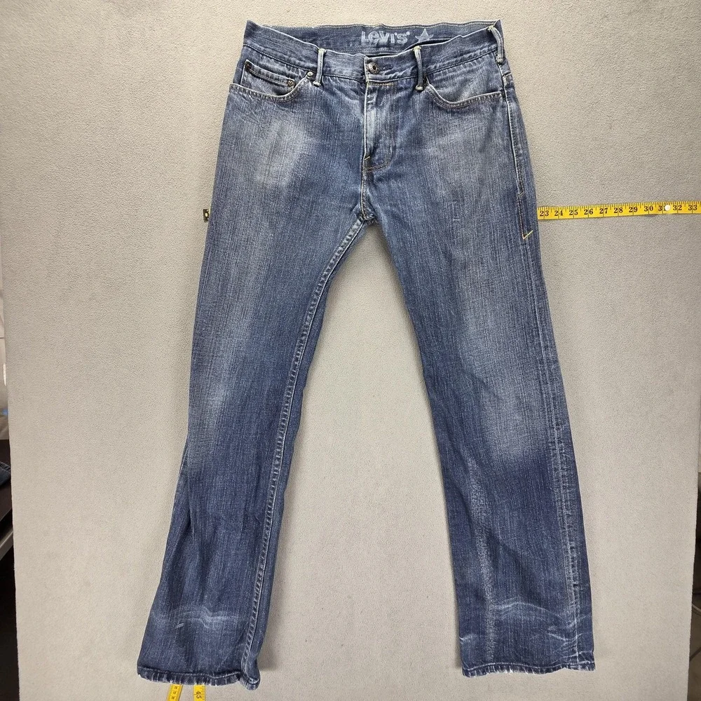Vintage Levis Blue Star Jeans Mens 32x34 Engineered Zip Fly Honeycomb